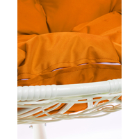Подвесное кресло M-Group Для двоих 11450107 (белый ротанг/оранжевая подушка) в Пинске