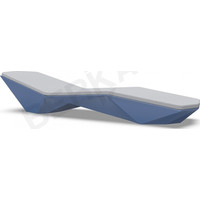Шезлонг Berkano Quaro с подушками (синий/серый)