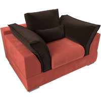 Интерьерное кресло Mebelico Пекин 116023 (микровельвет, коралловый/коричневый)