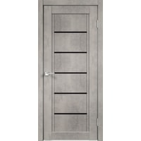 Межкомнатная дверь Velldoris Next 1 60x200 (муар светло-серый, лакобель черный) в Бресте