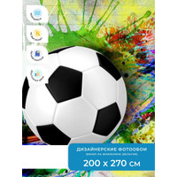 Фотообои ФабрикаФресок Футбольный мяч с красками 732270 (200x270)