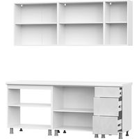 Готовая кухня SV-Мебель Модерн 2.0м без столешниц (белый/белый глянец бруно/белый)