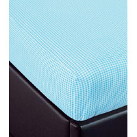 Постельное белье АртПостель На резинке Клетка голубая 251 (90x200x20)