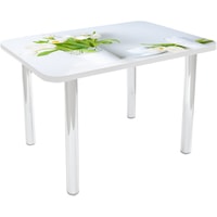Кухонный стол Solt №145 100x60 (кромка белая/ноги белые)