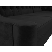 Угловой диван Лига диванов Бронкс правый 110368 (велюр черный)