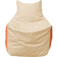 Кресло-мешок Flagman Фокс Ф2.1-143 (слоновая кость/оранжевый)