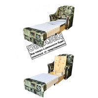Кресло-кровать Асмана Виктория (рогожка кубики коричневые/рогожка бежевый) в Борисове