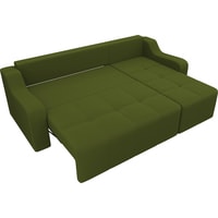 Угловой диван Mebelico Элида угловой 108678 (правый, микровельвет, зеленый)