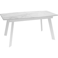 Кухонный стол DikLine XLS160 White (мрамор сноу)