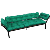 Садовый диван M-Group Дачный с подлокотниками 12170604 (зеленая подушка) в Лиде