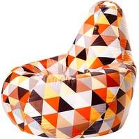 Кресло-мешок Palermo Bormio велюр exclusive L (ромбы апельсин)