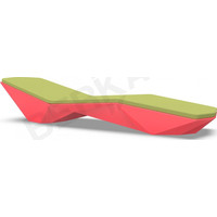 Шезлонг Berkano Quaro с подушками (красный/зеленый)
