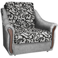 Кресло-кровать Асмана Виктория (рогожка завиток черный/рогожка серый) в Бобруйске