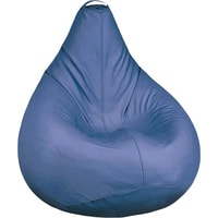 Кресло-мешок Kreslomeshki Груша экокожа (XXXL, синий)