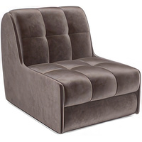 Кресло-кровать Мебель-АРС Барон №2 (бархат, серо-шоколадный Star Velvet 60 Coffee) в Бресте