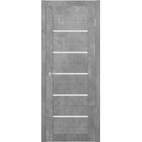 Межкомнатная дверь Юркас Stark ST1 ДО 70x200 (бетон светлый, стекло мателюкс матовое)