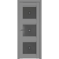 Межкомнатная дверь ProfilDoors Классика 4U L 90x200 (манхэттен/графит с прозрачным фьюзингом)