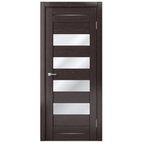 Межкомнатная дверь MDF-Techno Dominika 106 40x200 (дуб серый, стекло лакобель красный) в Орше
