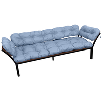 Садовый диван M-Group Дачный с подлокотниками 12170609 (серая подушка)
