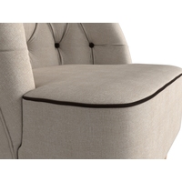 Интерьерное кресло Mebelico Амиса 306 110055 (рогожка бежевый/микровельвет коричневый)