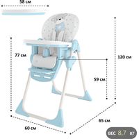 Высокий стульчик Globex Космик New 1407/60 (голубой)