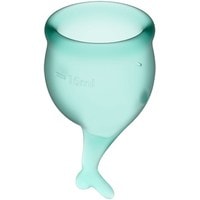 Менструальная чаша Satisfyer Feel Secure (зеленый)