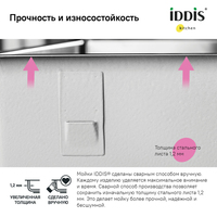 Кухонная мойка IDDIS Edifice EDI74S0i77