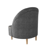 Интерьерное кресло Mebelico Амиса 306 110057 (рогожка серый/микровельвет бежевый)