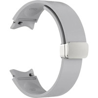 Ремешок Rumi Flex Buckle силиконовый для Samsung Galaxy Watch4/5/6 (20 мм, серый)