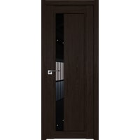 Межкомнатная дверь ProfilDoors 2.71XN L 80x200 (дарк браун/стекло черный триплекс)