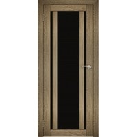 Межкомнатная дверь Юни Амати 11 (ч) 70x200 (дуб шале-натуральный/черное стекло) в Гродно