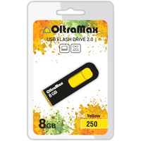 USB Flash OltraMax 250 8GB (желтый) [OM-8GB-250-Yellow]