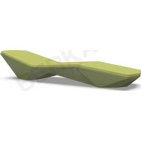 Шезлонг Berkano Quaro с подушками (темно-зеленый/зеленый)