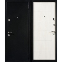 Металлическая дверь Сталлер Comfort Кельн 205x86R (букле черный/дуб шале снежный)