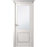 Межкомнатная дверь Belwooddoors Селби 200x60 см (стекло, эмаль, белый/серебро/мателюкс 39)
