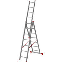 Лестница-стремянка Новая высота NV 123 алюминиевая трёхсекционная 3x7 ступеней в Мозыре