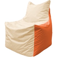 Кресло-мешок Flagman Фокс Ф2.1-143 (слоновая кость/оранжевый)