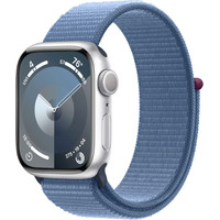 Умные часы Apple Watch Series 9 41 мм (алюминиевый корпус, серебристый/зимний синий, нейлоновый ремешок) в Пинске
