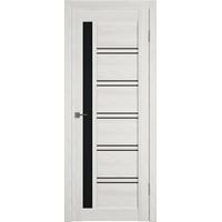 Межкомнатная дверь Atum Pro Х38 70x200 (bianco р, стекло black gloss)
