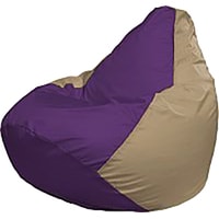 Кресло-мешок Flagman Груша Мега Super Г5.1-70 (фиолетовый/тёмно-бежевый)