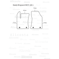 Комплект ковриков для авто Alicosta Geely Emgrand SS11 2022- (водительский + передний пассажирский, ЭВА 6-уг, бежевый)