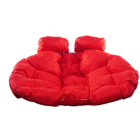 Подвесное кресло M-Group Для двоих 11450206 (коричневый ротанг/красная подушка)