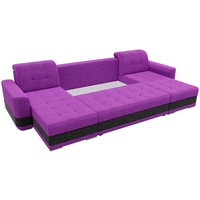 П-образный диван Лига диванов Честер П-образный 100087 (фиолетовый/черный)