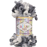 Пряжа для вязания Alize Puffy Color 5925 (9.2 м, серый)