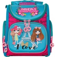 Школьный рюкзак Grizzly RA-971-2 (жимолость/голубой)