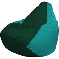 Кресло-мешок Flagman Груша Г2.1-66 (тёмно-зелёный/бирюза)