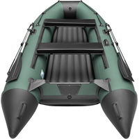 Моторно-гребная лодка Roger Boat Trofey 2900 (без киля, зеленый/черный)