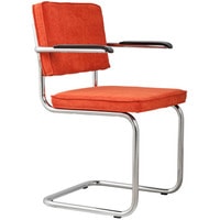 Интерьерное кресло Zuiver Ridge Rib (оранжевый/хром) в Гродно