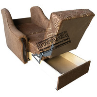 Кресло-кровать Асмана Виктория (рогожка вензель коричневый) в Пинске