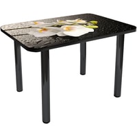 Кухонный стол Solt №20 100x60 (кромка черная/ноги черные)
